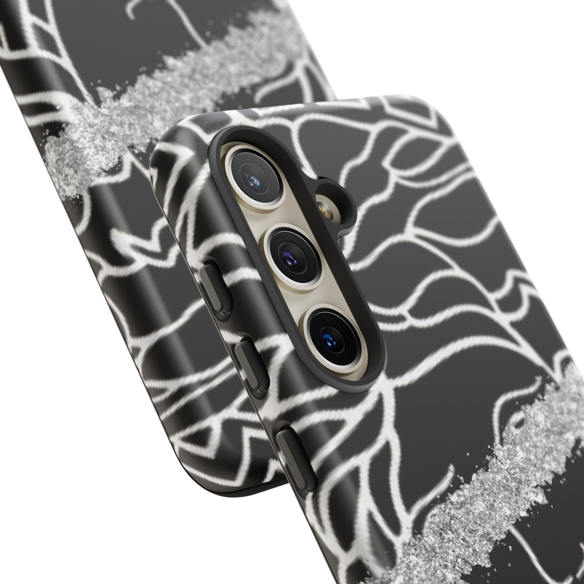 Luxury Medusa Head Tough Black and Silver Phone Case