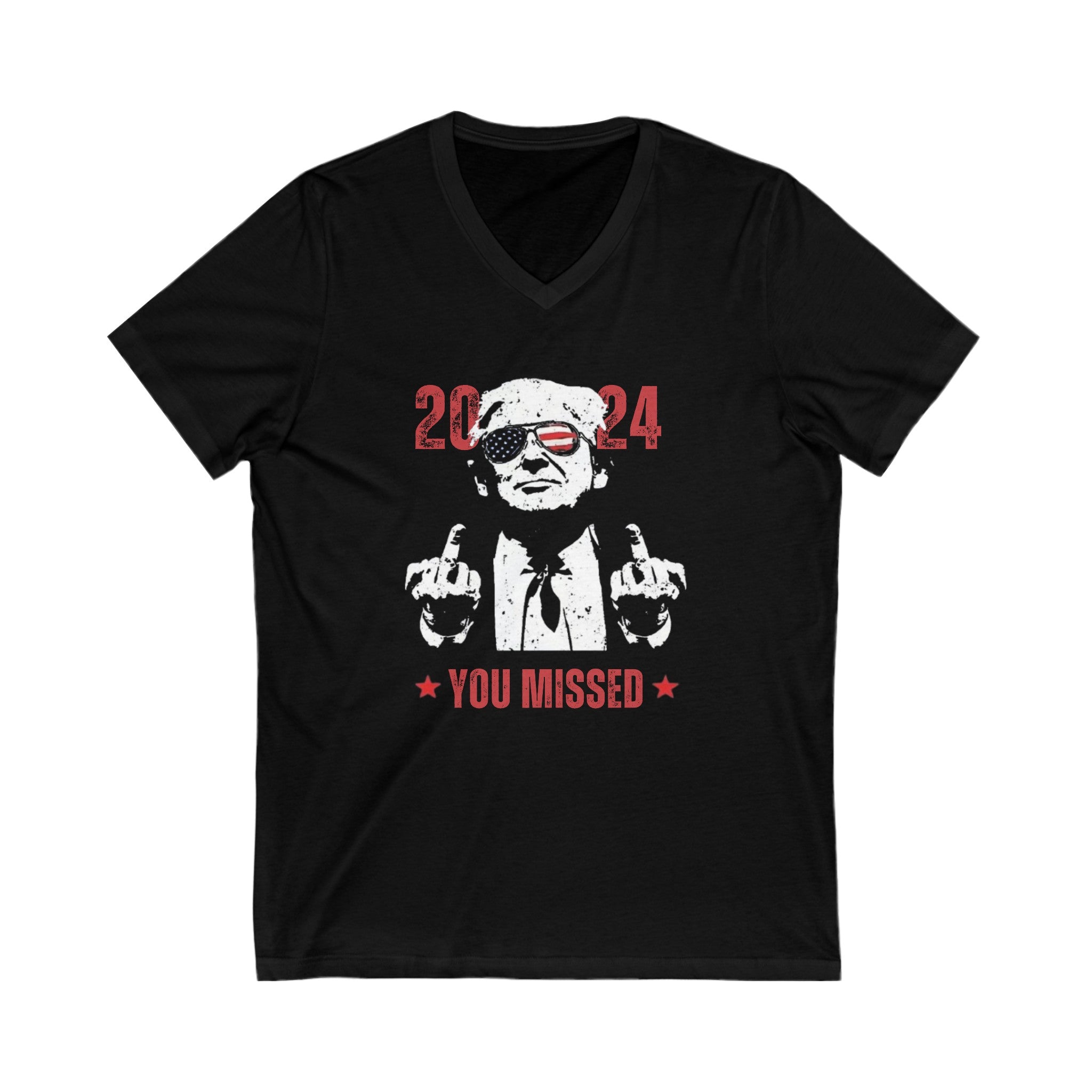 You Missed Trump Unisex Jersey Short Sleeve V-Neck Tee