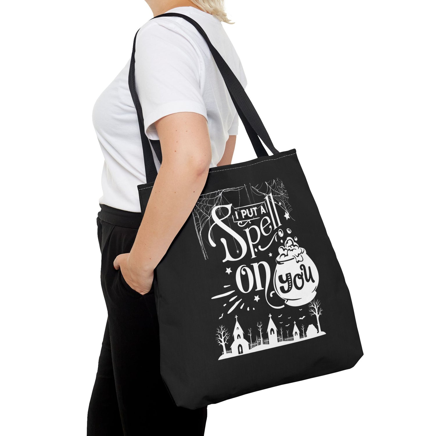 I Put a Spell on You Halloween Tote Bag - Spooky Chic Reusable Bag - Perfect Fall Accessory