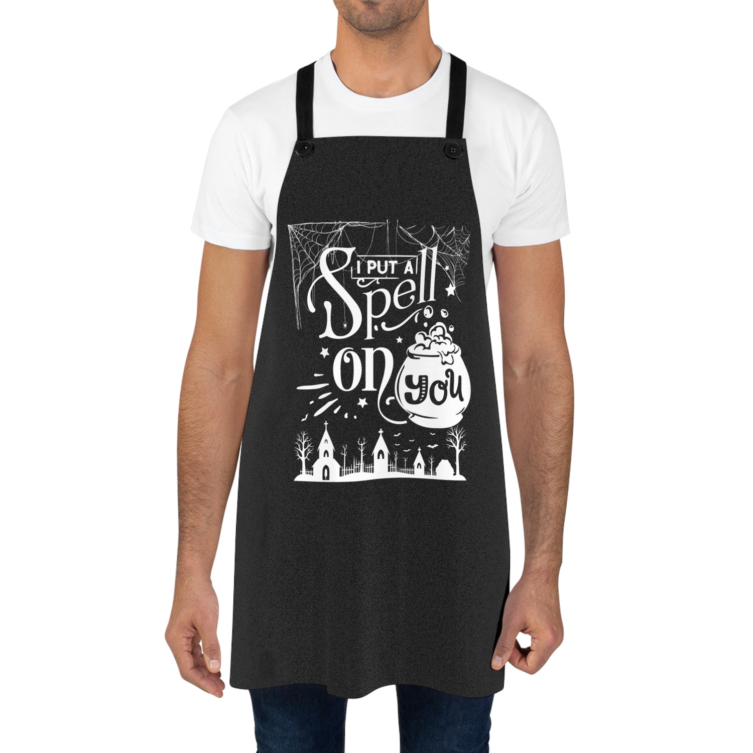 I Put a Spell on You Halloween Apron - Spooky Chic Kitchen Accessory - Perfect Fall Cooking Companion