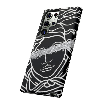 Luxury Medusa Head Tough Black and Silver Phone Case