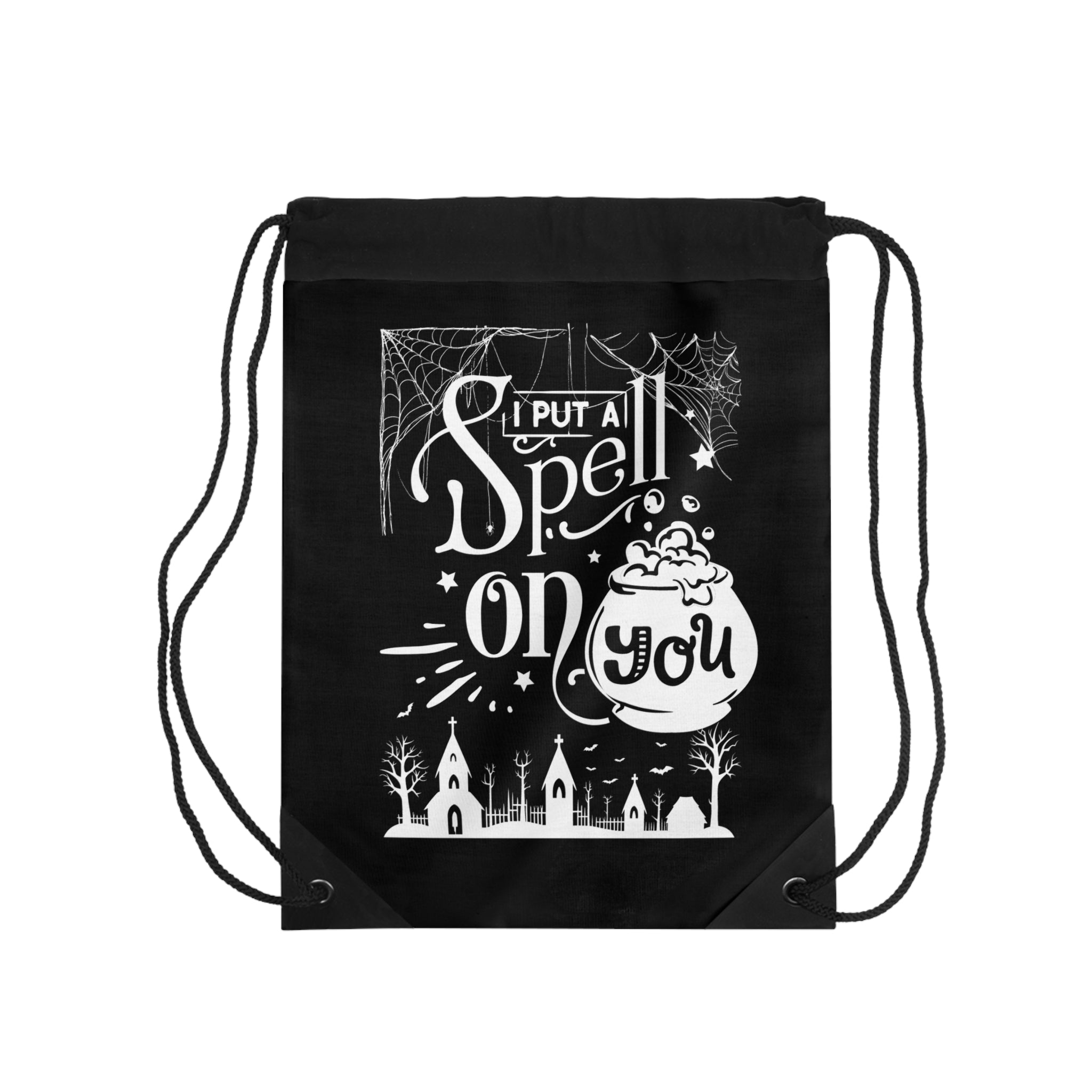 I Put a Spell on You Halloween Drawstring Bag - Spooky Stylish Backpack - Perfect Fall Accessory