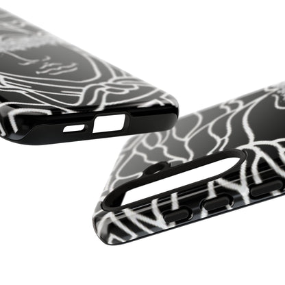 Luxury Medusa Head Tough Black and Silver Phone Case