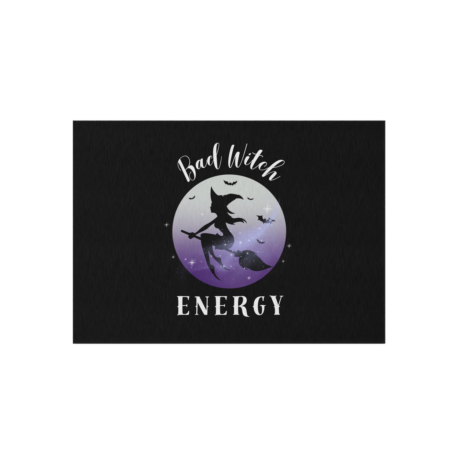 Bad Witch Energy Outdoor Rug | Trendy Spooky Season Decor for Witchy Vibes