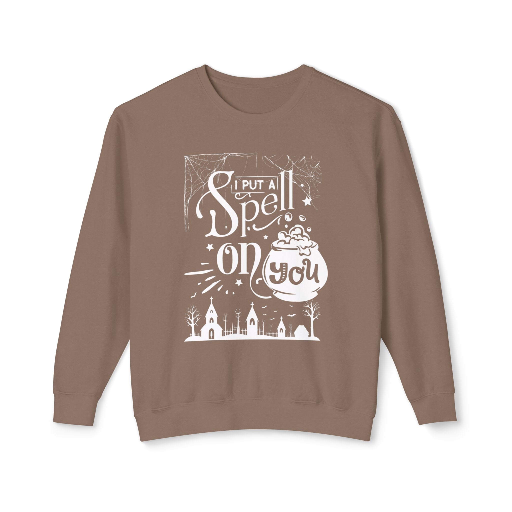 I Put a Spell on You Halloween Crewneck Sweatshirt | Spooky &amp; Cozy Halloween Apparel