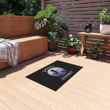 Bad Witch Energy Outdoor Rug | Trendy Spooky Season Decor for Witchy Vibes