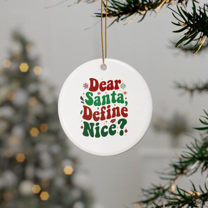 Dear Santa Define Nice Christmas Tree Decoration (1pcs, 5pcs, 10pcs, 20pcs)