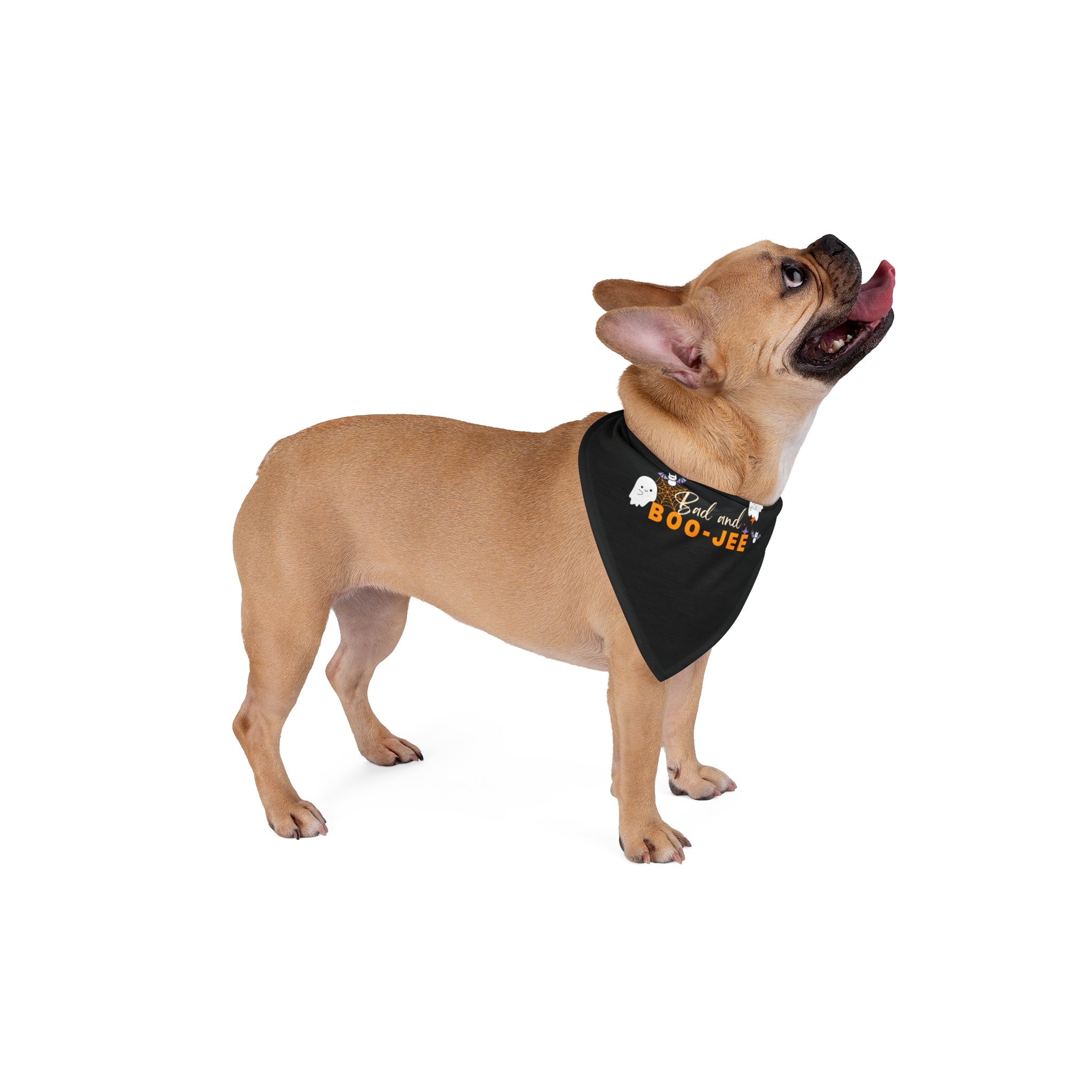 Bad and Boo jee Halloween Pet Bandana | Trendy &amp; Fun Bandana for Spooky Pets