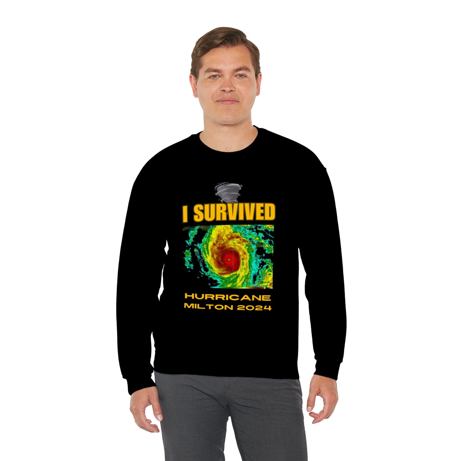 I Survived Hurricane Milton 2024 Sweatshirt Bold Survival Statement Pullover Hurricane Event Apparel Limited Edition 2024 Sweater