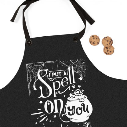 I Put a Spell on You Halloween Apron - Spooky Chic Kitchen Accessory - Perfect Fall Cooking Companion