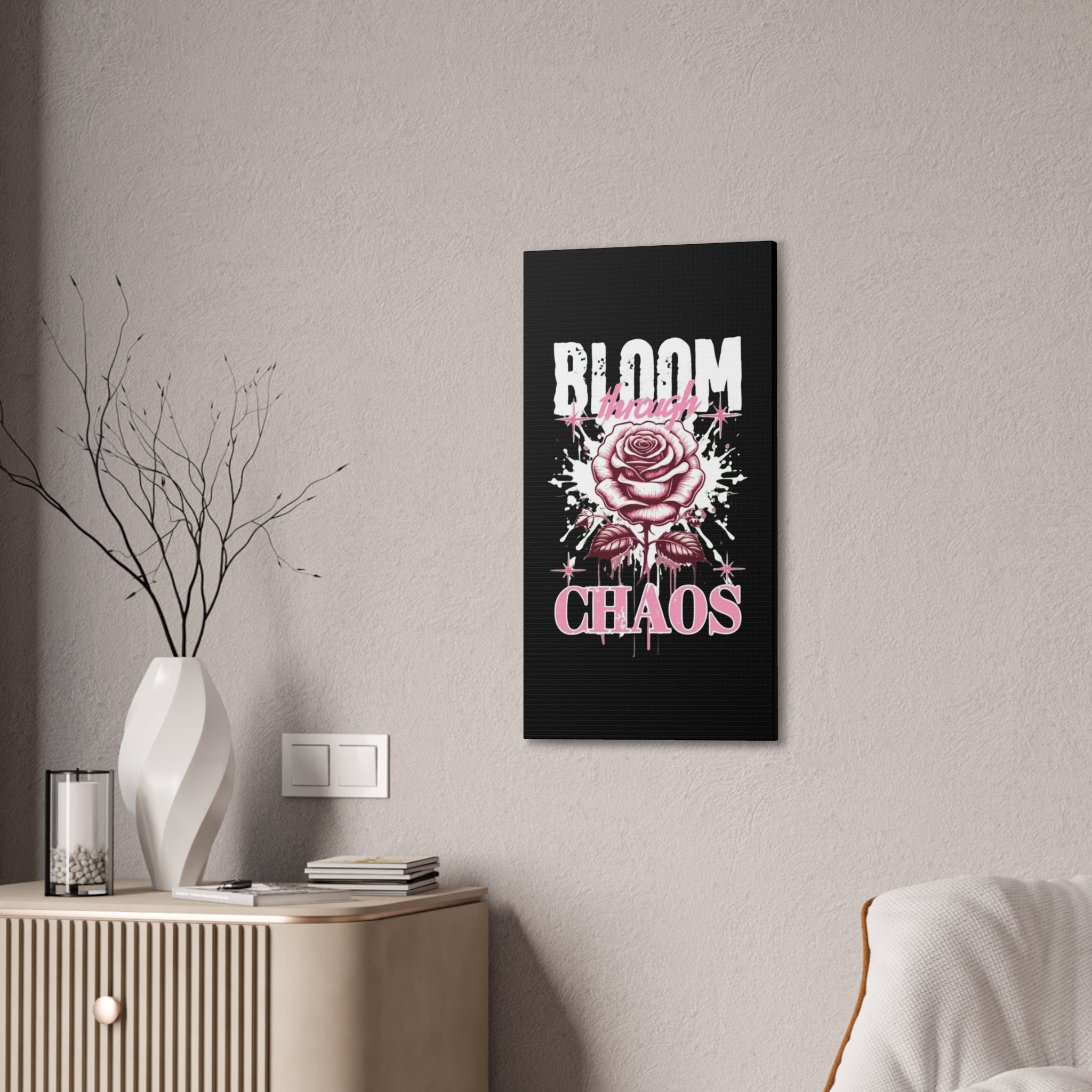 Bloom Through Chaos Canvas Wall Art