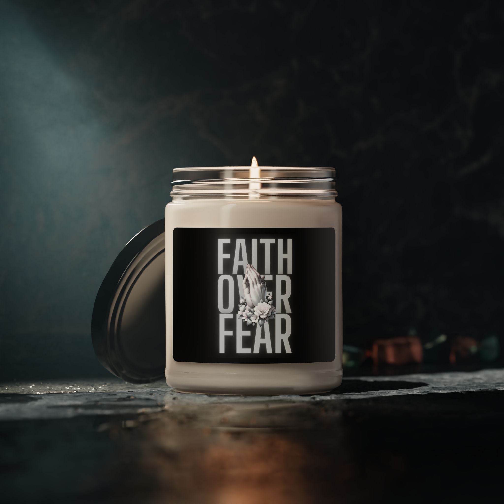 Faith over Fear 9oz Scented Soy Candle