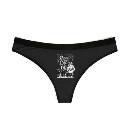 I Put a Spell on You Halloween Womens Thong - Spooky Chic Lingerie - Perfect Festive Intimate Wear