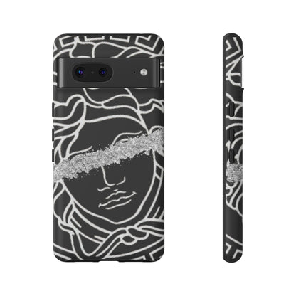 Luxury Medusa Head Tough Black and Silver Phone Case