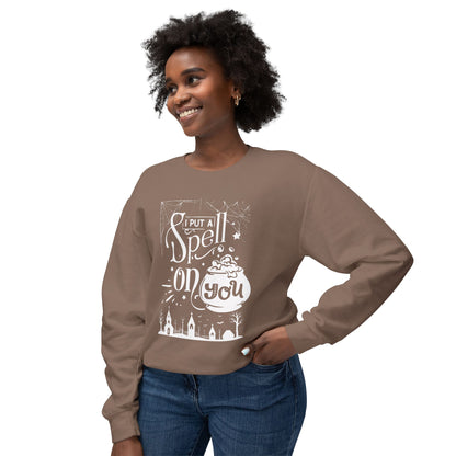 I Put a Spell on You Halloween Crewneck Sweatshirt | Spooky &amp; Cozy Halloween Apparel