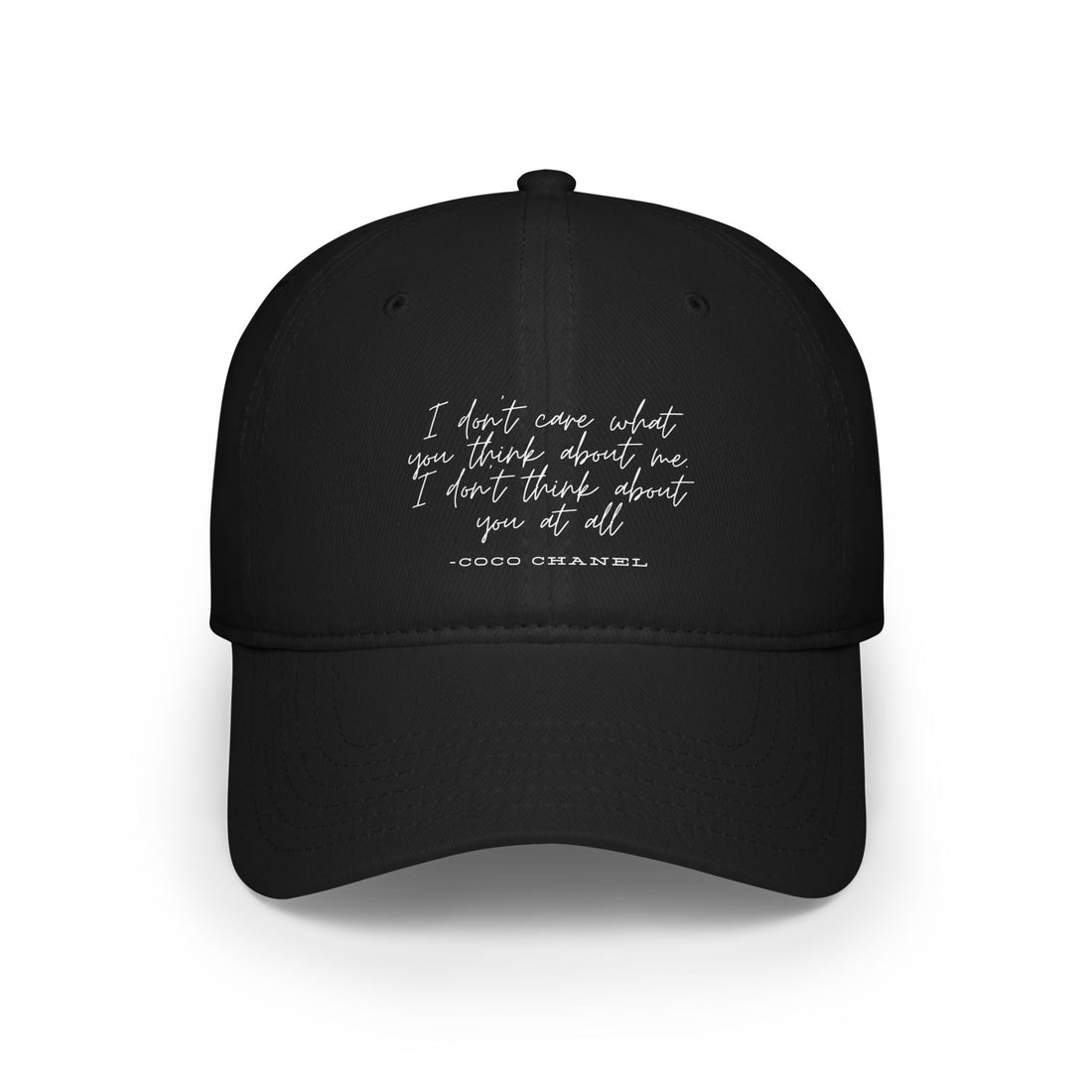 Baseball Cap - Coco Chanel Quote Luxury Fashion Gift