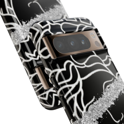 Luxury Medusa Head Tough Black and Silver Phone Case