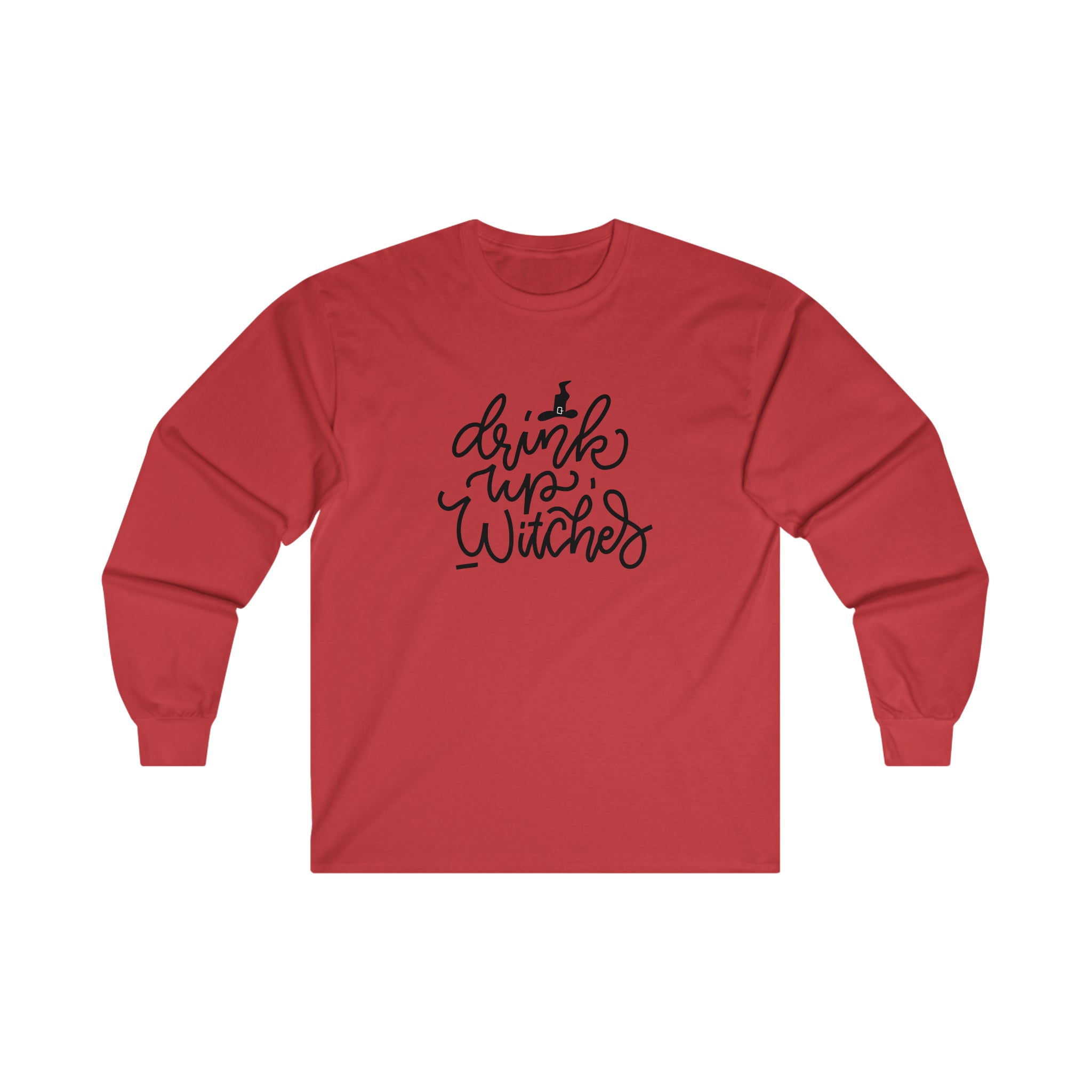 Drink up witches! Halloween Ultra Cotton Long Sleeve Tee in Multiple Colors