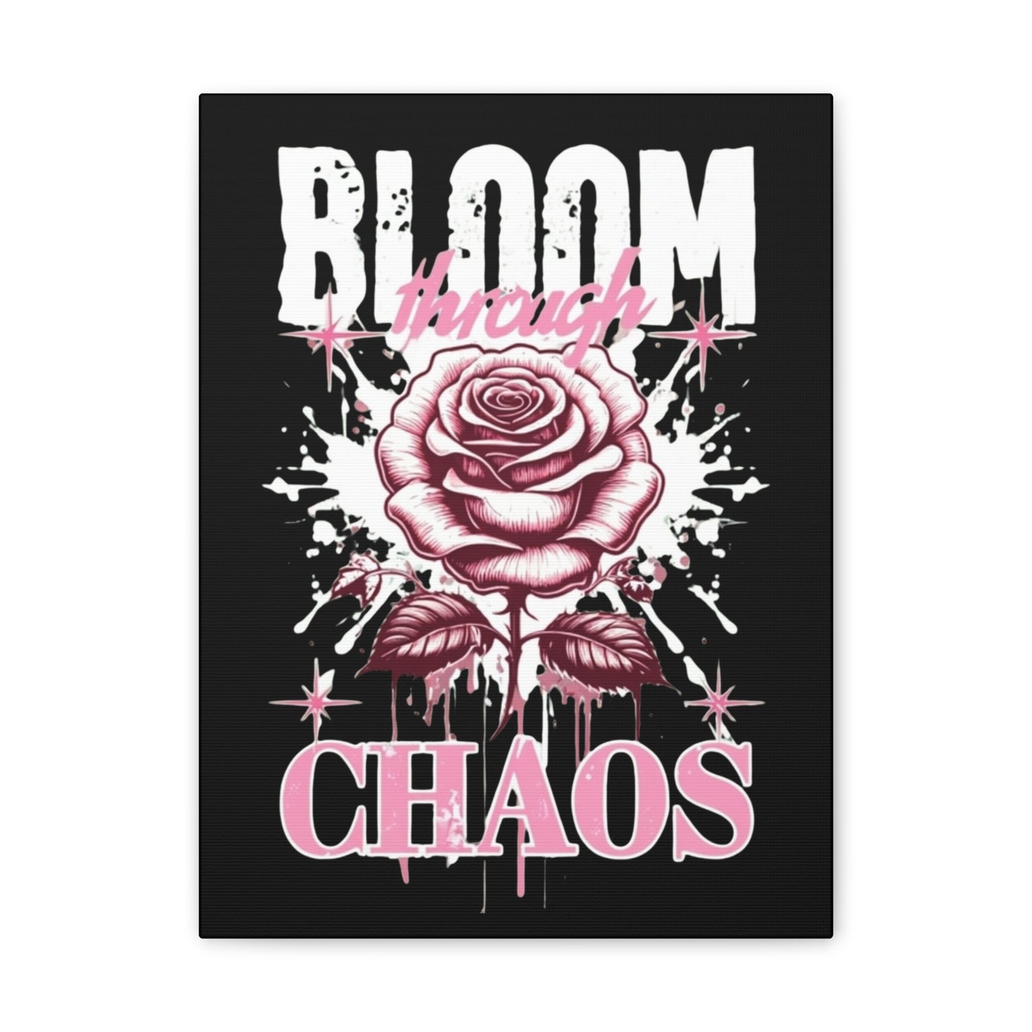 Bloom Through Chaos Canvas Wall Art