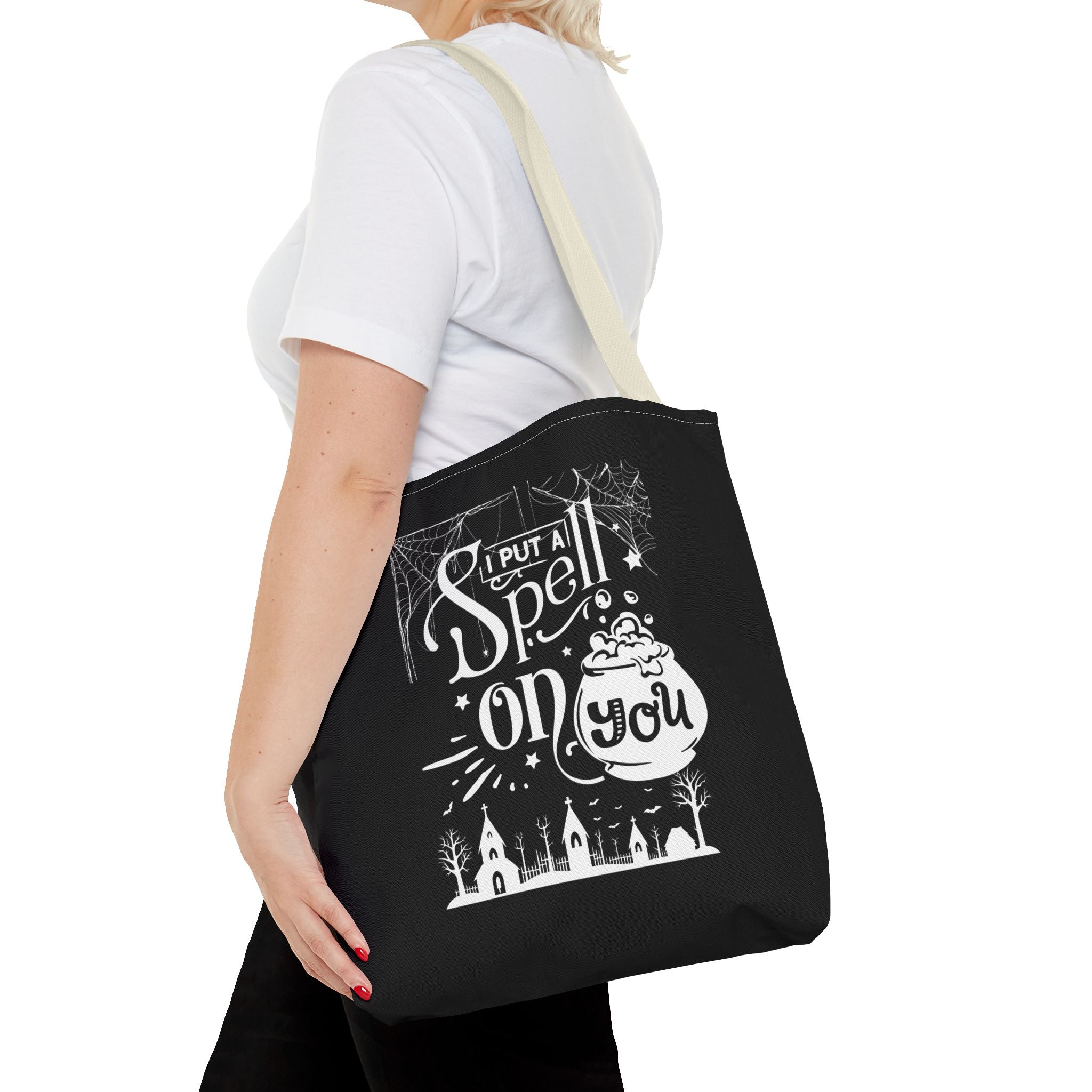 I Put a Spell on You Halloween Tote Bag - Spooky Chic Reusable Bag - Perfect Fall Accessory