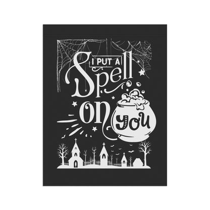 I Put a Spell on You Halloween Home and Garden Banner - Spooky Chic Outdoor Decor - Perfect Fall Decoration