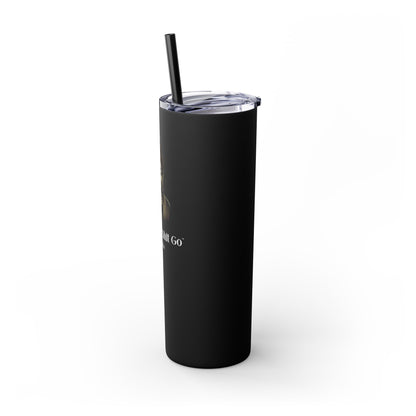 Let That Shit Go Skinny Tumbler | Zen Inspired Stress Free Drinkware | Stylish &amp; Sleek Insulated Tumbler