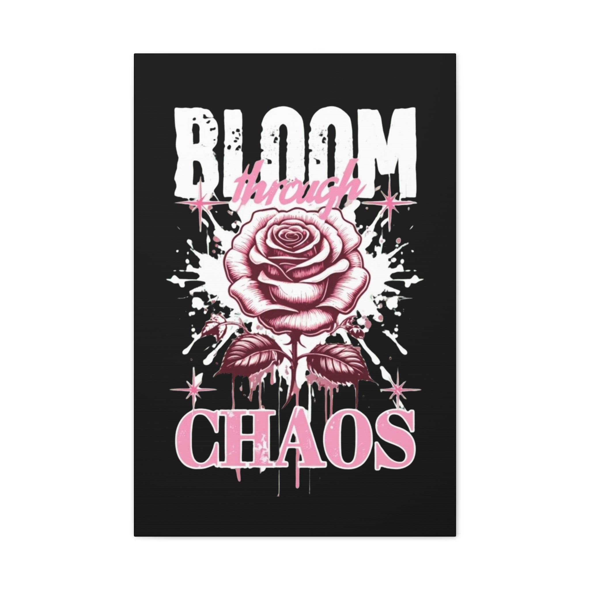 Bloom Through Chaos Canvas Wall Art