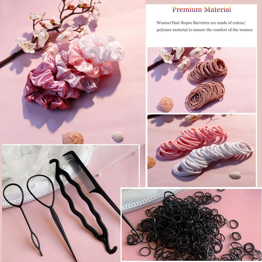 755PCS Hair Accessories Set for Thick Curly Hair