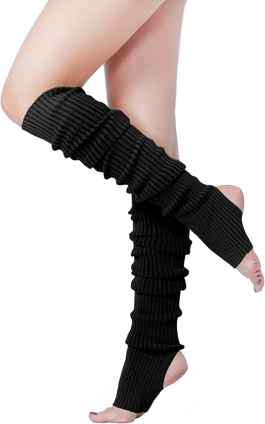 Long Leg Warmer, Women’S Men 80S Party Ribbed Knit Dance Sports