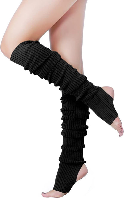 Long Leg Warmer, Women’S Men 80S Party Ribbed Knit Dance Sports