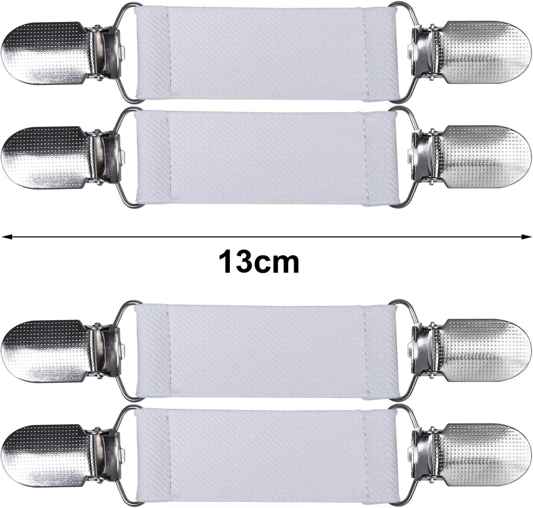 6 Pieces Fashion Fit Dress Clips Stainless Steel Elastic Clip Garments Glove Clips
