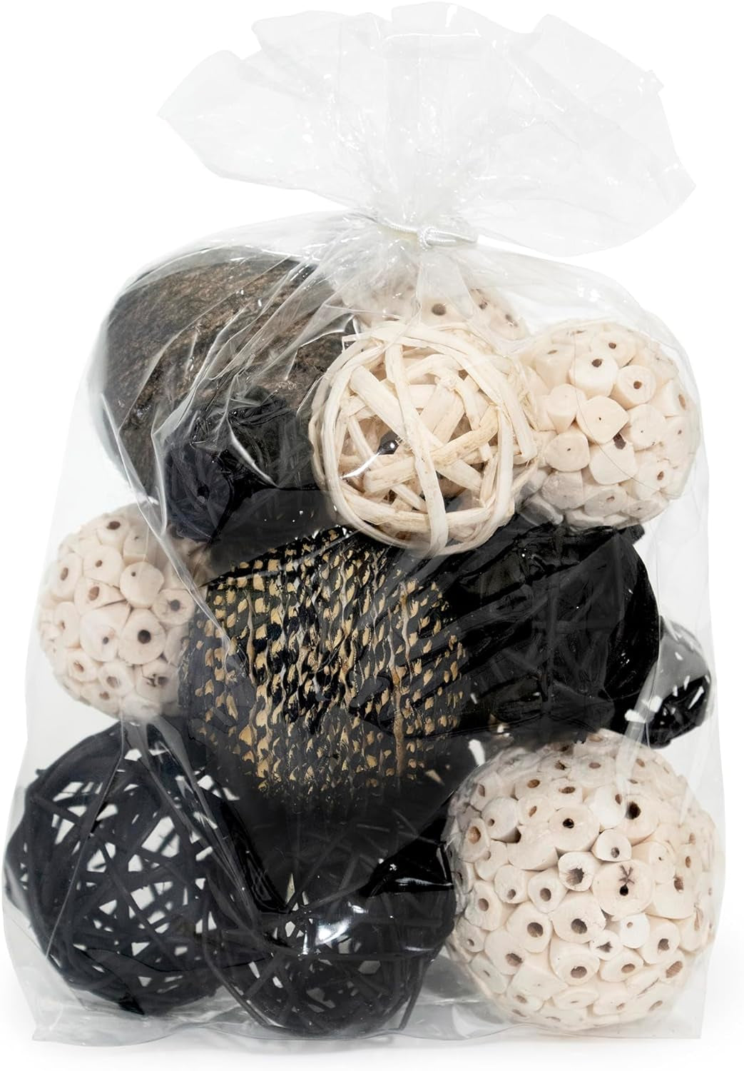 Decorative Balls Bag Bowl Filler Home Decor (Black &amp; White)