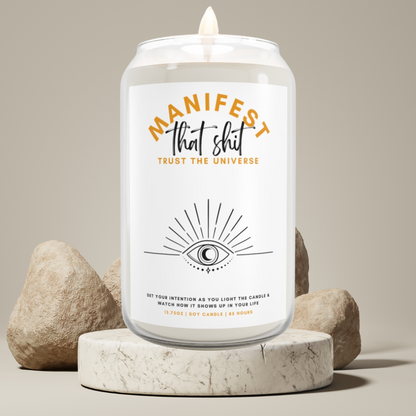 Manifest that sh*t Scented Meditation Candle, 13.5oz