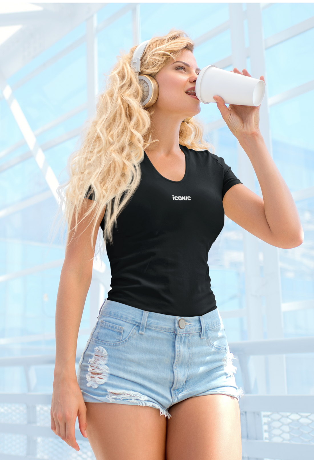 Iconic Ladies V-Neck T-Shirt