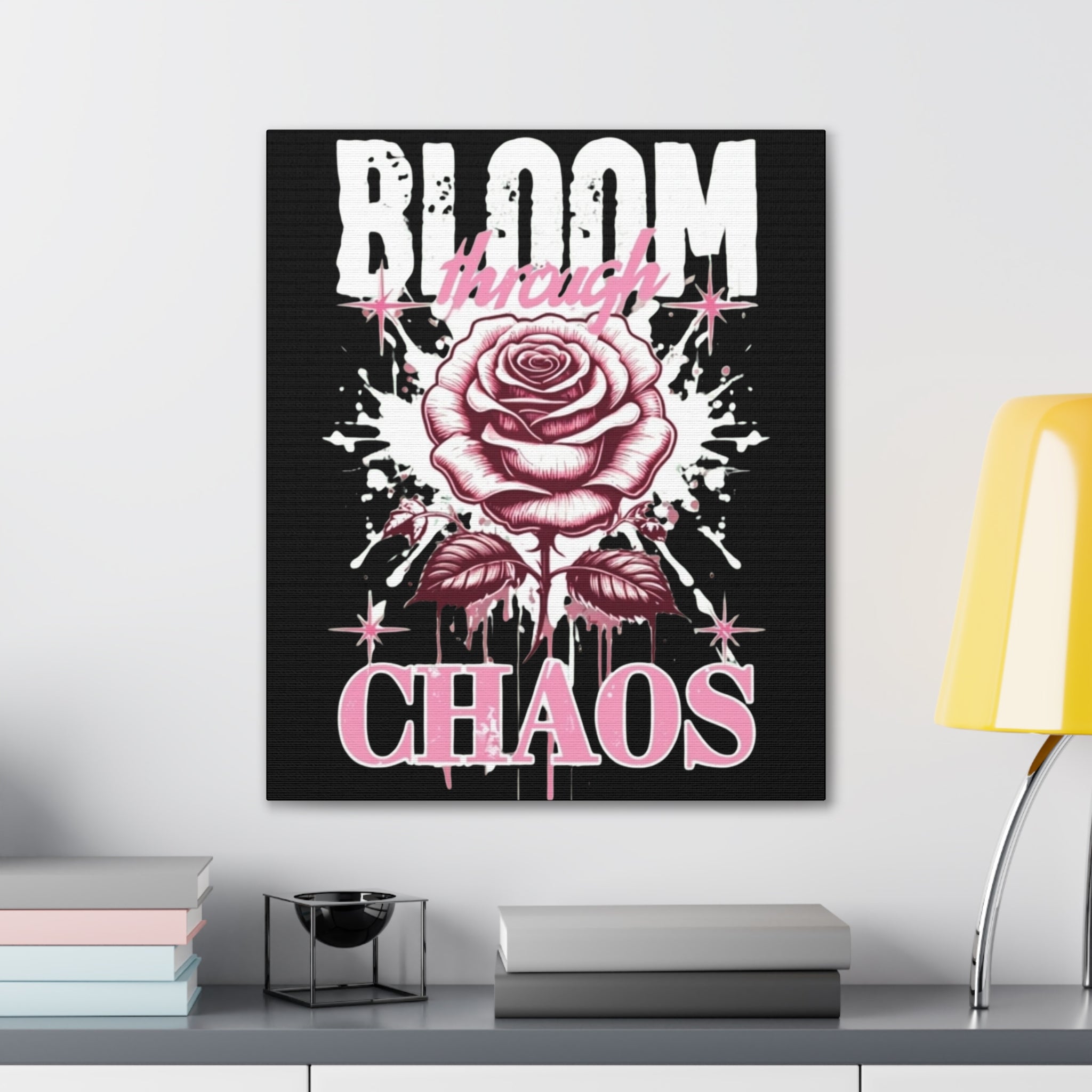 Bloom Through Chaos Canvas Wall Art