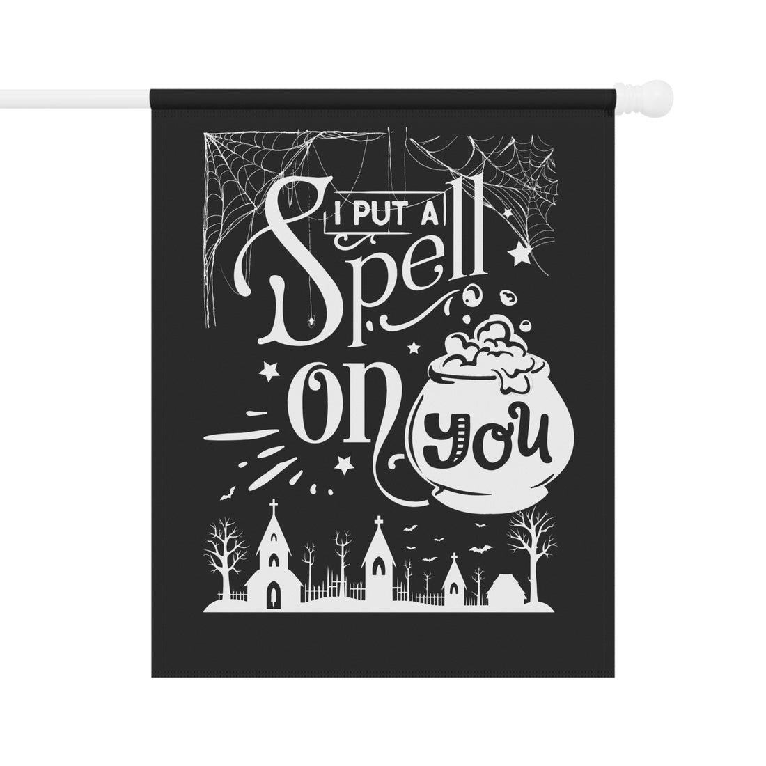 I Put a Spell on You Halloween Home and Garden Banner - Spooky Chic Outdoor Decor - Perfect Fall Decoration