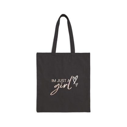 I’m Just A Girl Cotton Canvas Tote Bag