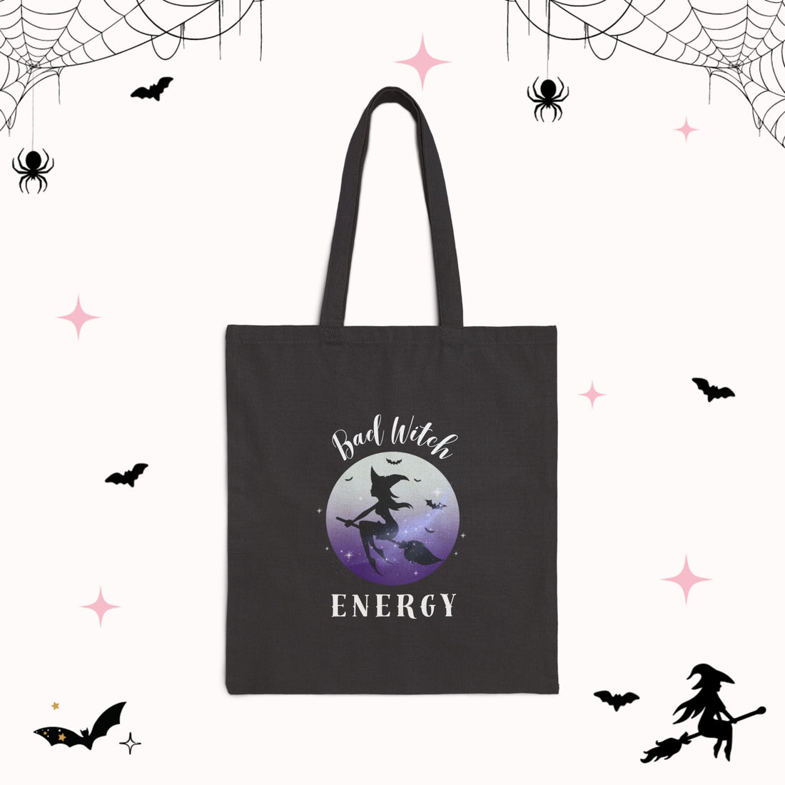 Bad Witch Energy Tote Bag | Trendy Spooky Season Bag for Witchy Vibes