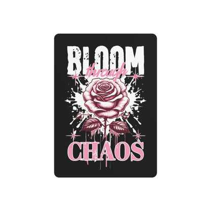 Bloom Through Chaos Metal Art Sign