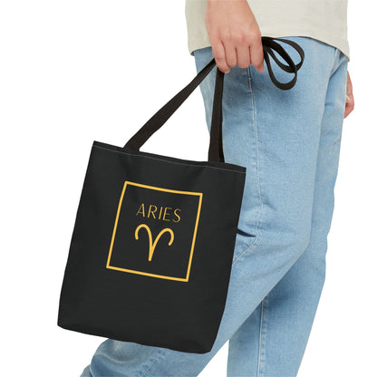 Aries Zodiac Tote Bag Bold Aries Symbol Design Durable and Eco Friendly Material Spacious and Stylish Perfect Tote for Aries Lovers