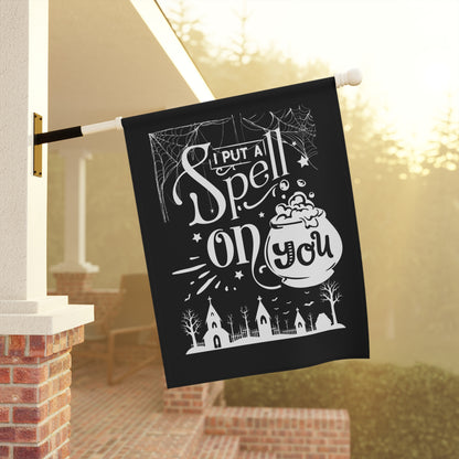 I Put a Spell on You Halloween Home and Garden Banner - Spooky Chic Outdoor Decor - Perfect Fall Decoration