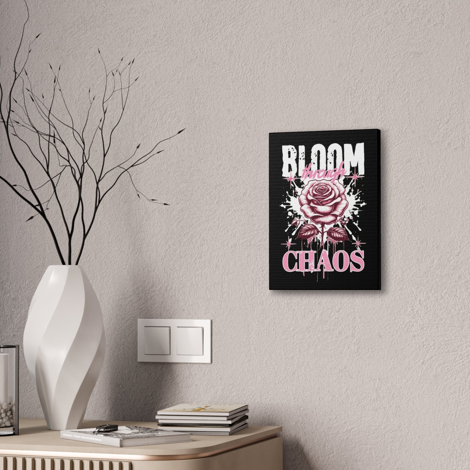 Bloom Through Chaos Canvas Wall Art