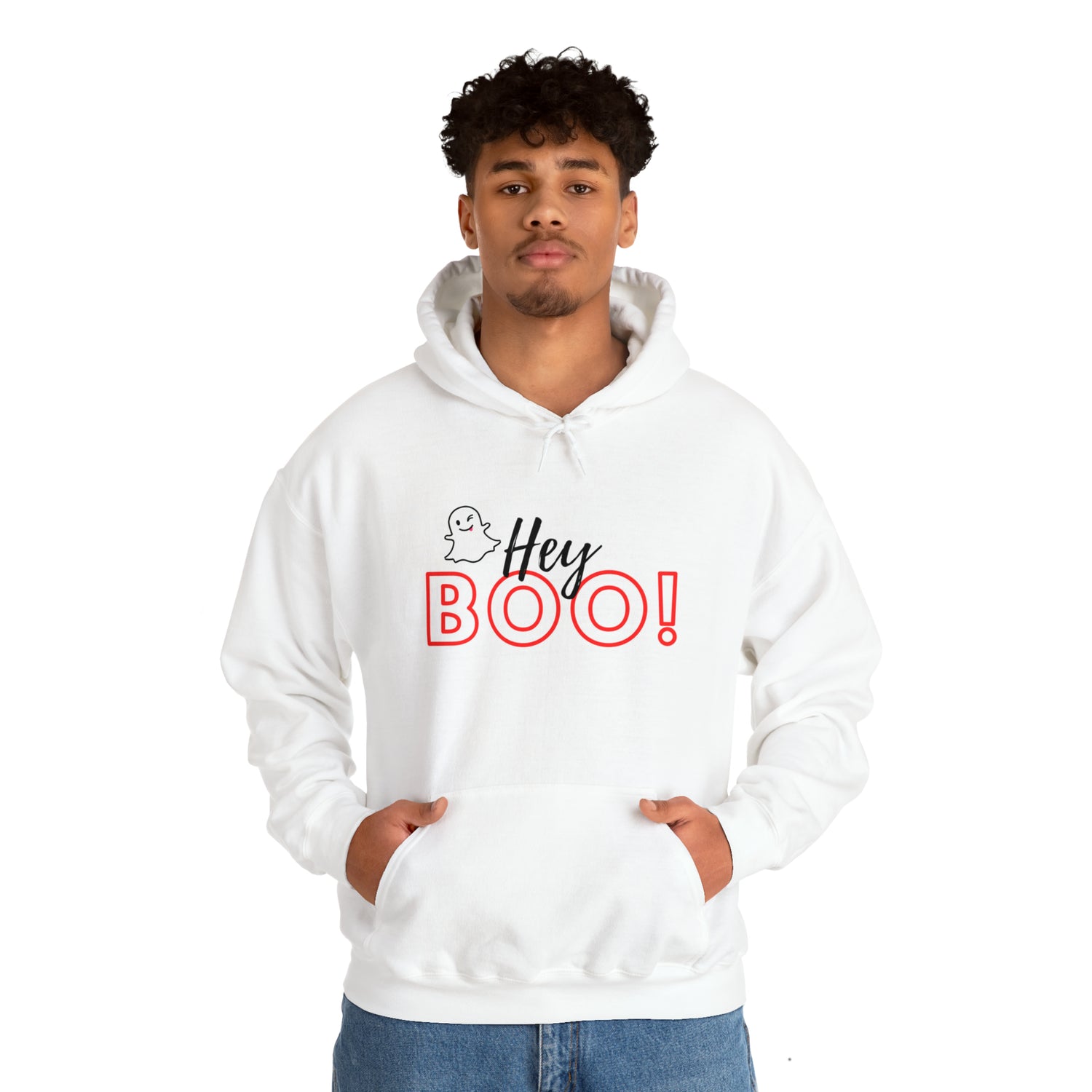 Hey Boo! Halloween Unisex Heavy Blend™ Hooded Sweatshirt