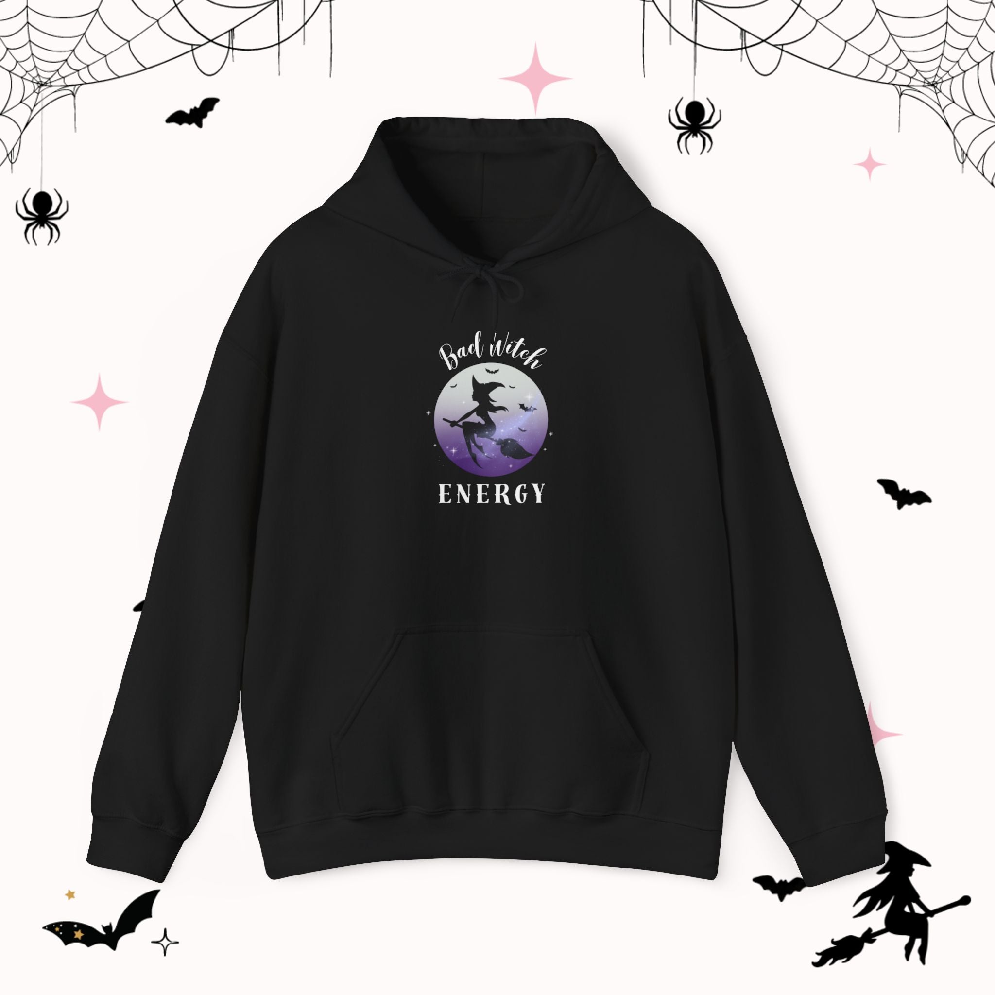 Bad Witch Energy Hoodie | Cozy and Trendy Womens Hoodie for Spooky Season Vibes