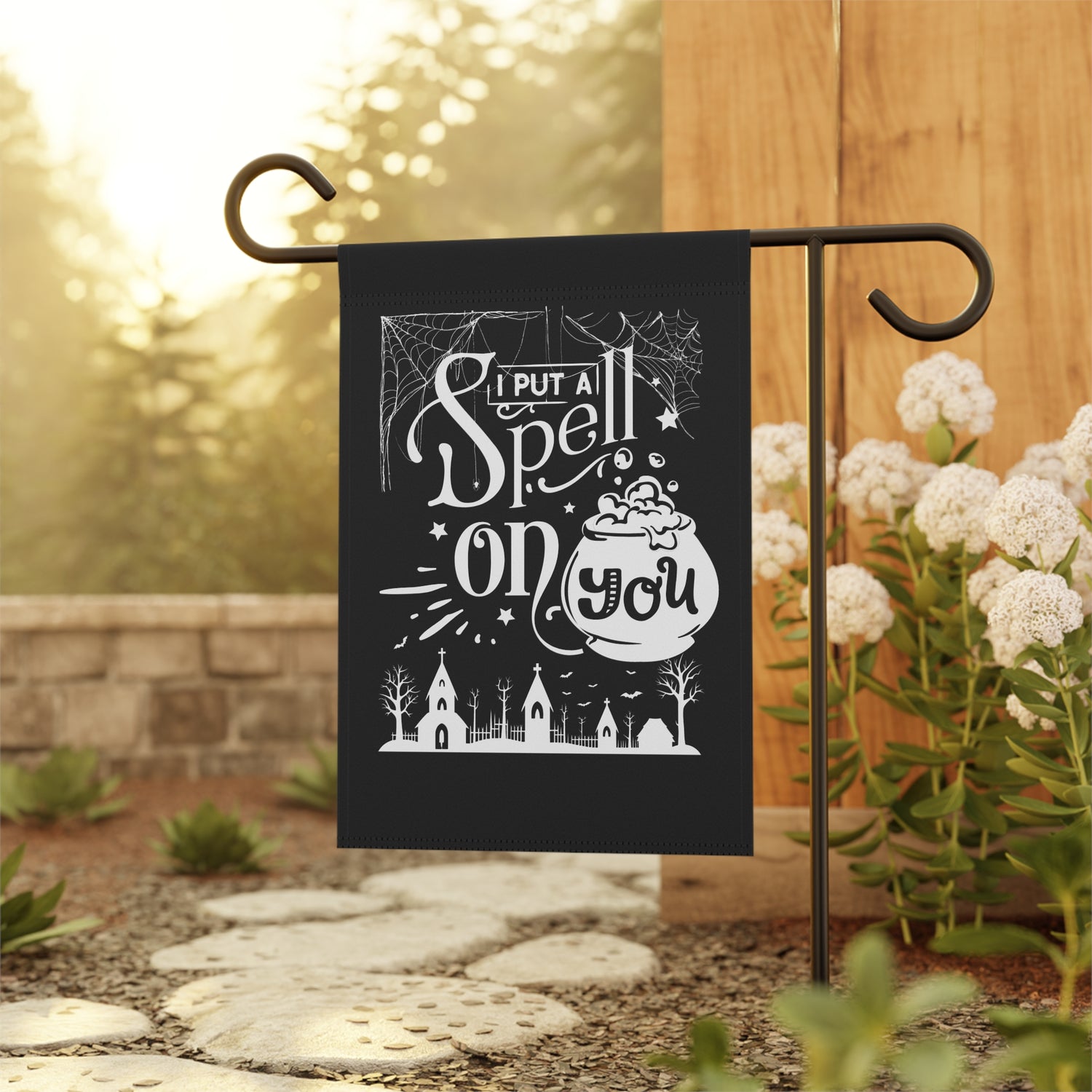 I Put a Spell on You Halloween Home and Garden Banner - Spooky Chic Outdoor Decor - Perfect Fall Decoration