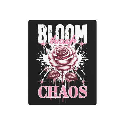 Bloom Through Chaos Metal Art Sign