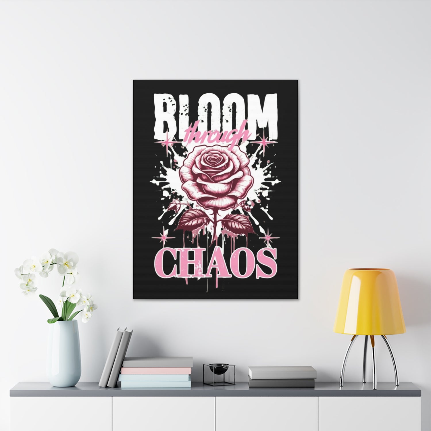 Bloom Through Chaos Canvas Wall Art