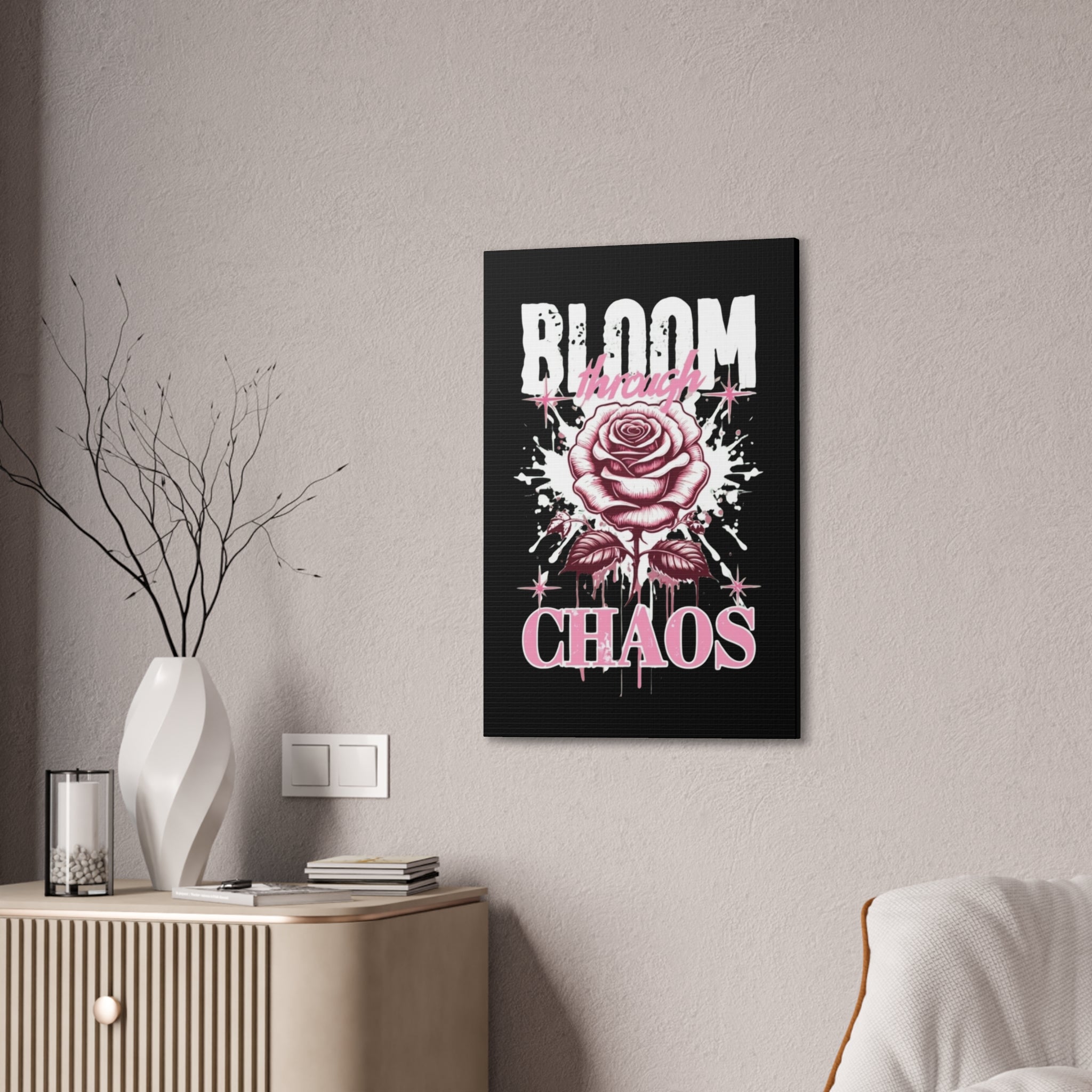 Bloom Through Chaos Canvas Wall Art