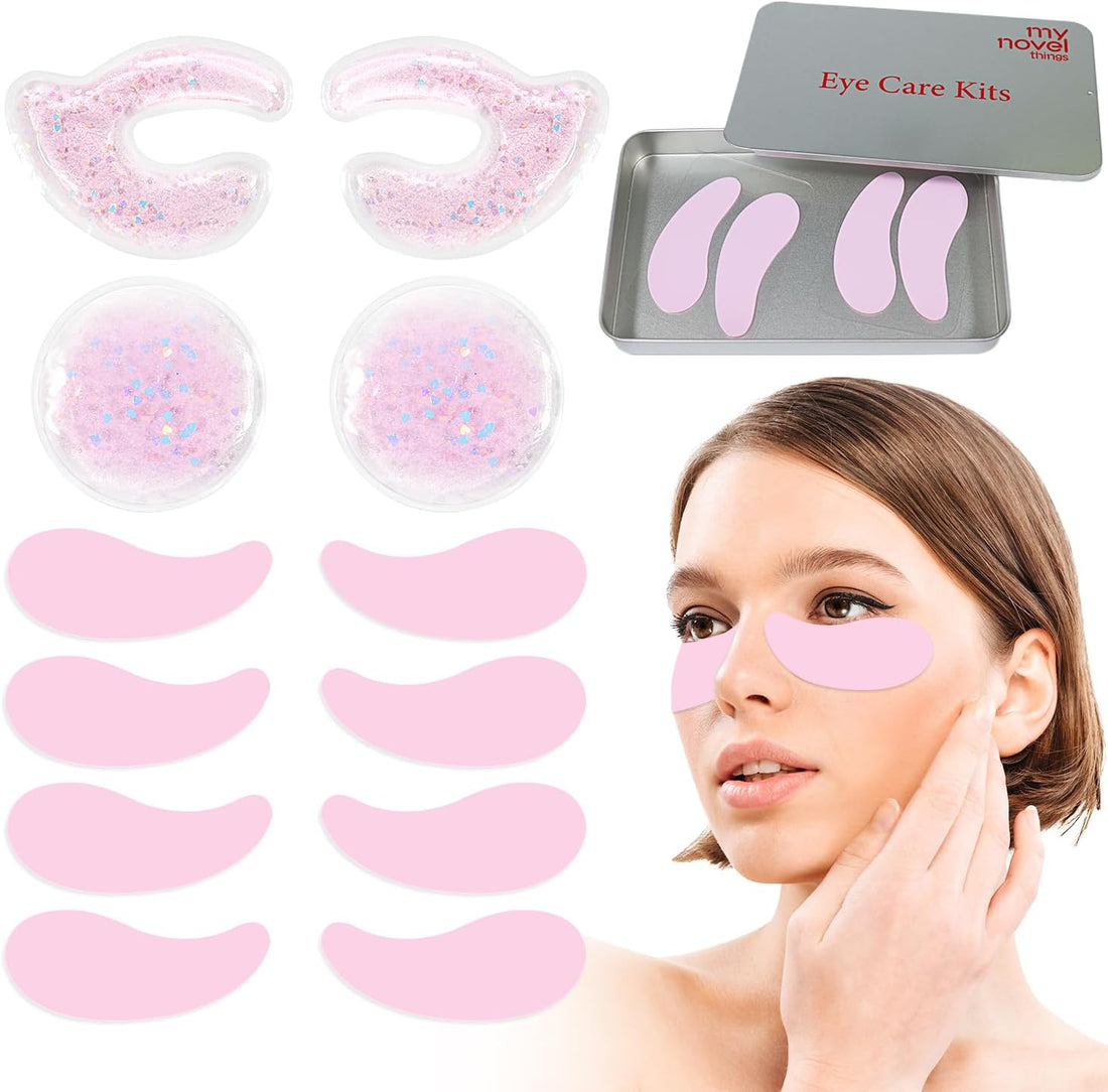 Reusable Eye Pads – 6 Pairs Cooling Gel &amp; Silicone Patches