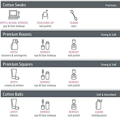 Simply Soft Premium Cotton Rounds – 600Ct, 100%